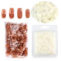 100pcs False Nail Tips Piece Brown White Replace Nail Art Tips For Hand Practice Model Showing Shelf Training Manicure DIY Tools. 