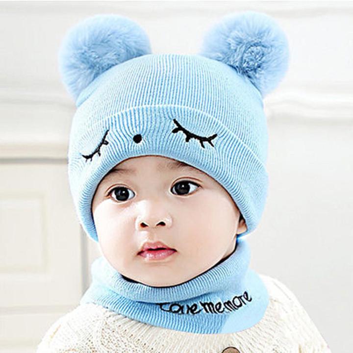 Newborn Kids Baby Boy Girl Pompon Hat Winter Warm Knit Crochet