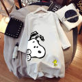 Fire cec Short Sleeve T Women's T-shirt Mid-Length 2024 New Loose bf European Goods Large Version ins Summer Clothes.