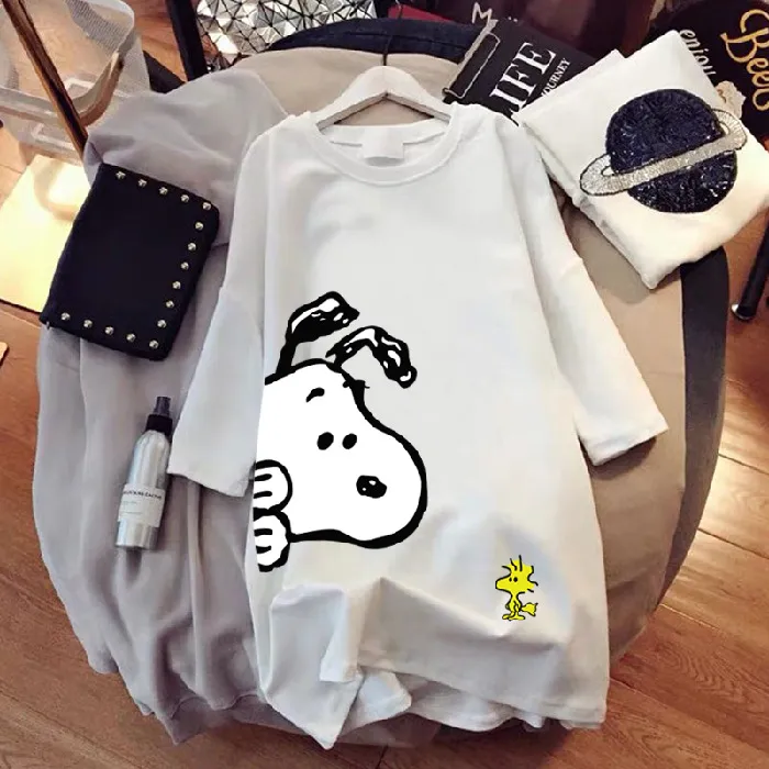 Fire%20cec%20Short%20Sleeve%20T%20Women's%20T-shirt%20Mid-Length%202024%20New%20Loose%20bf%20European%20Goods%20Large%20Version%20ins%20Summer%20Clothes%20-%20Image%206