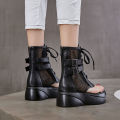 Ladies Sandals Hollow-Out Gladiator Sandals Women Flat Shoes Open Toe Summer Cool Boots. 