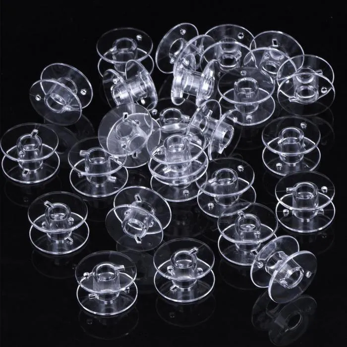 50PCS Plastic Bobbins With Storage Box - Double Deck Sewing Machine Spools