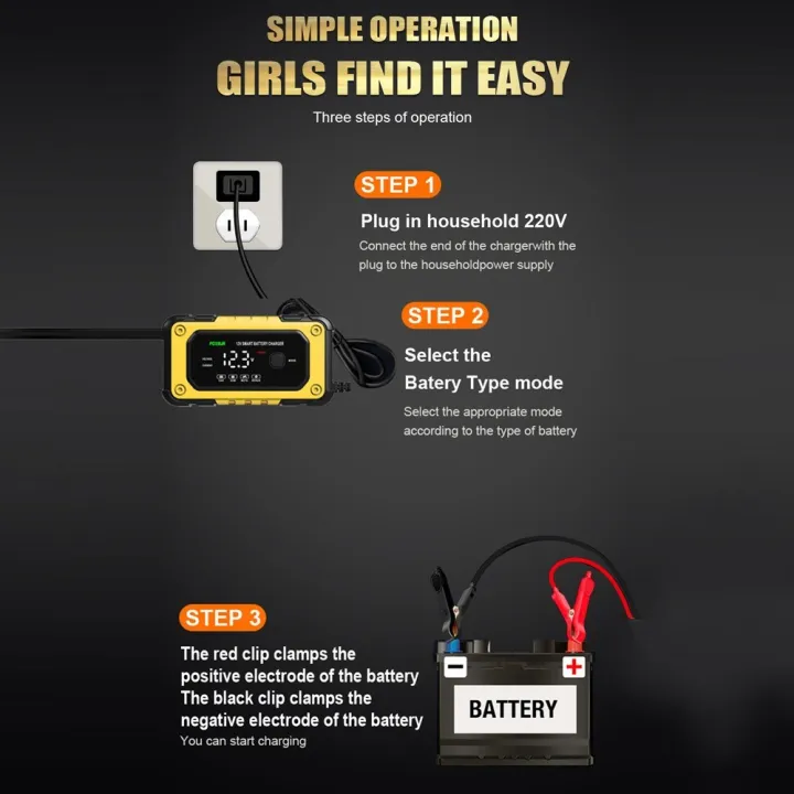FOXSUR%2012V/6A%20Automatic%20Battery%20Chargers%20Pulse%20Repairing%20Charge%20Device%20-%20Image%205