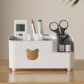 Desktop Tissue Box Light Luxury Plated Bear Luxury Tissue Box Living Room Spring Storage Roll Holder Storage Box.