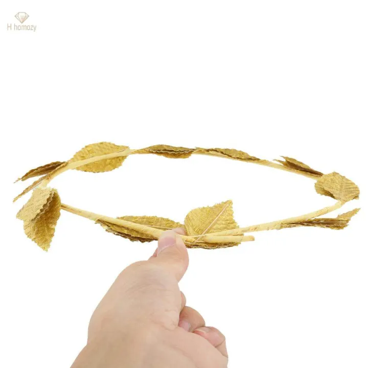 10pcs%20Gold%20Leaf%20Roman%20Greek%20Goddess%20Laurel%20Wreath%20Fancy%20Dress%20Party%20Headband%20-%20Image%203