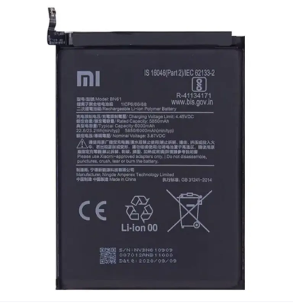 RT - BN61 6000mAh Replacement Battery For POCO X3 / POCO X3 Pro Battery Mobile Phone Batteries