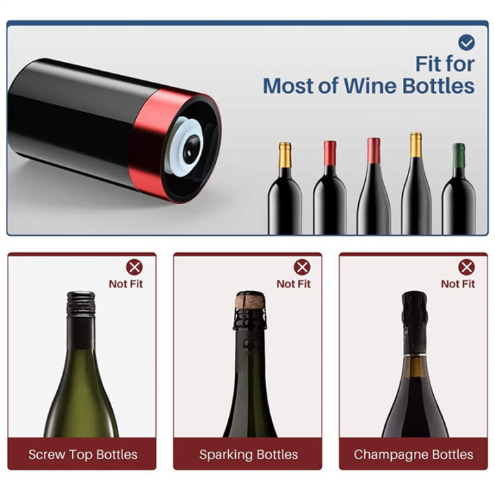 XHHDQES%202X%20Wine%20Stopper%20Vacuum,Electric%20Wine%20Bottle%20Stoppers,Reusable%20Wine%20Corks,Decorative%20Wine%20Saver%20Vacuum%20Plug%20-%20Image%203
