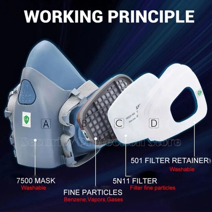 7502%20Respirator%20Mask%20Protective%20Mask%20Industry%20Painting%20Spray%20Dust%20Gas%20Mask%20With%203M%20501%205N11%206001CN%20Chemcial%20Half%20face%20Mask%20-%20Image%206