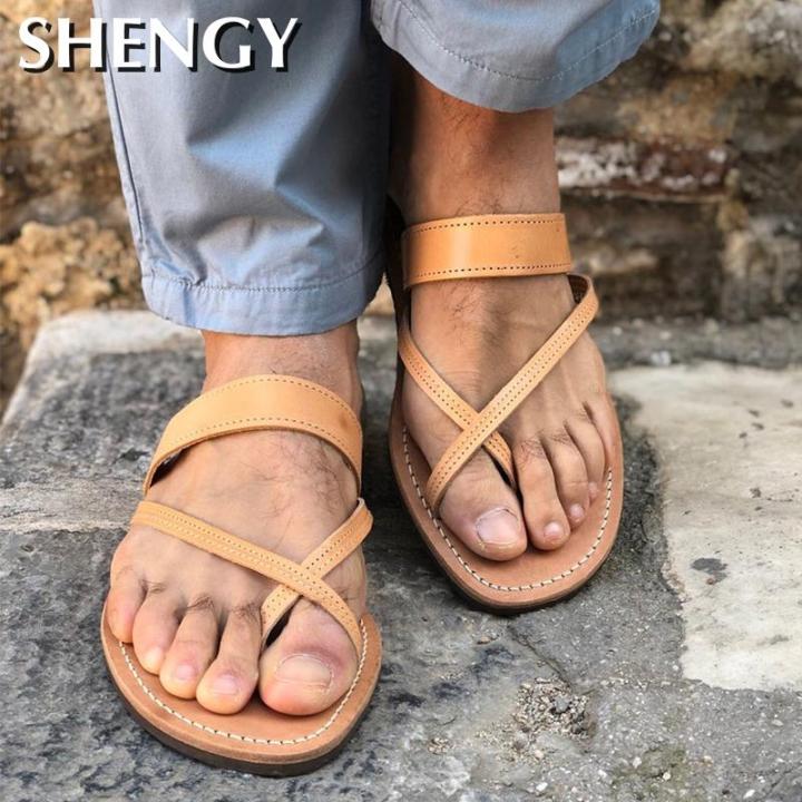 Men%20Leather%20Slippers%20Summer%20Flat%20Sandals%20Casual%20Greek%20Outdoor%20Beach%20Shoes%20Sandals%20Retro%20Roman%20Slippers%20Plus%20Size%2039-48%20-%20Image%205