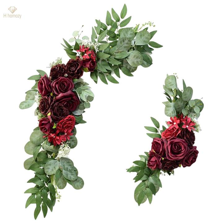 4pcs%20Wedding%20Arch%20Flowers%20Swag%20Silk%20Table%20Wall%20Wreath%20Reception%20Decoration%20-%20Image%204