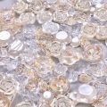 Transparent Gold Border Flower Baroque Accessories Mixed Random Style Cream Glue Phone Case Hair Clip Nail DIY Resin Accessories.