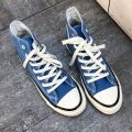 【Emotion HENG】1970s Vintage Skateboard Shoes Korean Style Fashionable Summer Breathable Versatile High-Top Canvas Shoes for Students Men Couple Fashionable Cloth Shoes. 