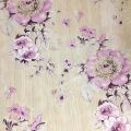 10MRetro Style Blooming Purple Flower Self Adhesive Wallpaper Floral Peel and Stick Wallpaper Funitures Cabinet Contact Paper. 