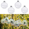 48PCS Clear Plastic Fillable Christmas Balls 8cm DIY Xmas Tree Ornament Decoration Arts Crafts. 