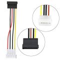 Projector Molex to SATA Cable, 15 Pin SATA to 4 Pin Molex Power Adapter Cable Cord for SATA Hard Drives and CD ROM Drives Multicolor. 