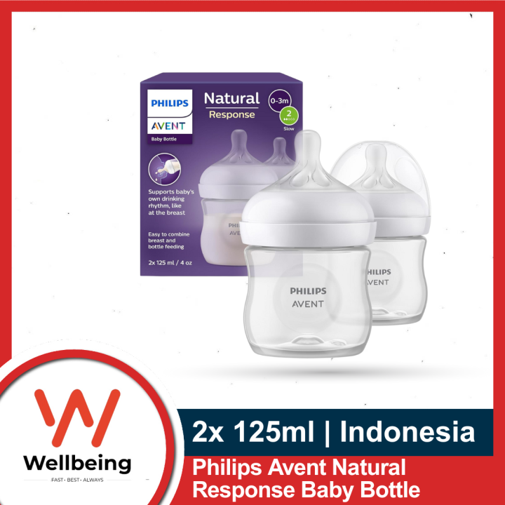 Baby Feeder Philips Avent Natural Feeder Bottle 0-3m 125ml (Pack Of 2)