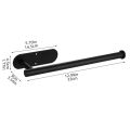 【Thriving】 Self-Adhesive Stainless Steel Tissue Holder Black Paper Towel Holders Paper Towels Rolls. 