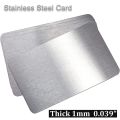 5/10Pcs 1mm Thick Stainless Steel Blank Metal Business Cards Laser Engraving Stainless Cards Customer DIY Gift Plate Blank Cards.