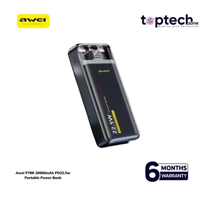 Awei P78K 20000mAh PD22.5w Portable Power Bank