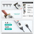 VGR V-971 Professional Corded and Cordless Rechargeable Hair Trimmer with digital display. 