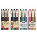 Sweet Journal 5 Colors 0.5mm Retro Vintage Gel Pen Set Color Press Quick Dry Ball Pens Set. 
