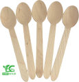100 Piece Disposable Wooden Spoon, Compostable and Biodegradable One-Time Cutlery. 