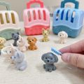 【Trick or Treat Alliance Mall】8pcs/set Cute Dog Pet Basket Toys, Dog Doll Set Dog Cage Toys Toys, Children's Day Gifts. 