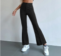 Bootcut Pants High Waist Flare Pants for women made of polyester fabric. 