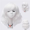 VICWIG Cosplay Wig Synthetic Hair Short Curly Blue Black White Red Pink Orange Purple Wig for Women. 