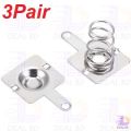 Metal Battery Spring Terminal Nickeling Plate Connector- 3Pair Holder Steel Contact Copper Wire Positive Negative Conversion Remote For AA AAA 18650 14500 Etc. Batteries. 