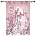 Cherry Tree Moon Japanese Style Window Curtains for Living Room Bedroom Kitchen Window Treatments Valance Home Decor Drapes. 