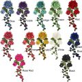 【In-Demand Item】 DIY Floral Colorful Iron On Patch Clothes Sticker Embroidery Patches Long String Flowers. 