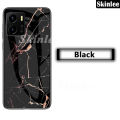 Phone Case for VIVO Y15S Back Cover Fashion Marble Tempered Glass Soft Silicone Cases for VIVO Y15S Cover.
