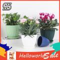 HelloWorld Round Flower Pot Corrosion Resistant Smooth Surface Flower Pot.
