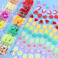 3D Mini Fruits for Nails Fruit Slices Charms Summer Decoration Polymer Clay Flake Accessories DIY Gel Lemon Strawberry Supplies.