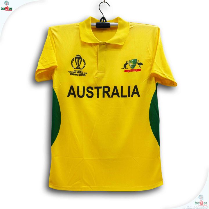 Australia World Cup Jersey - Half Sleeve Collar Polo Cricket Jersey For Men - Australia Cricket Jersey 2026