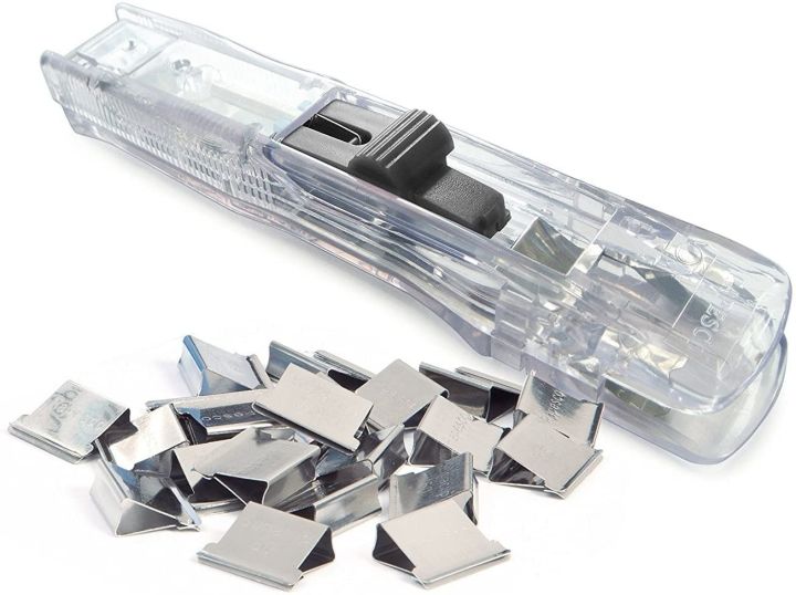 Hand%20Paper%20Clipper%20with%20Refills%20Metal%20Stapler%20Paper%20Clips%20For%20Document%20Binding%20Stationery%20Transparent%20Metal%20Clip%20Punch-free%20-%20Image%202