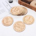 Handmade Wooden Baby Milestone Card Newborn Birth Monthly Growth Recording Cards Kids Photography Props for 1-12 Month Baby.