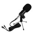 BM-100FX / BM-750 Studio USB Condenser Microphone With Desktop Stand + Anti-Wind Foam Cap+ 3.5mm Computer Microphone Input Interface For Broadcast Vocals, Network Singing and Musical Instruments Recording. 