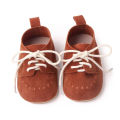 Yfashion 1 Pair Baby Girls Boys Toddler Shoes Non-slip Wear-resistant Soft Sole Lace Up Solid Color Sneakers. 