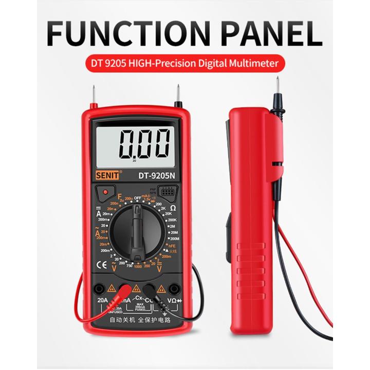 Industrial Tool DT-9205N Digital Multimeter，AC/DC Transistor Voltage, resistance，hFE Tester，NCV, Electrical Voltage Meter Tester