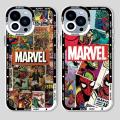 Marvel superhero cartoon Phone Case for Apple iPhone 13 1relax2 Mini 8 Plus XS X 7 14 Pro Max 11 Pro SE 15 Pro XR Cover. 