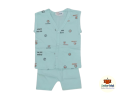 3 Pcs Boys/Girls Cotton Printed Sleveless Ankar Nima. 