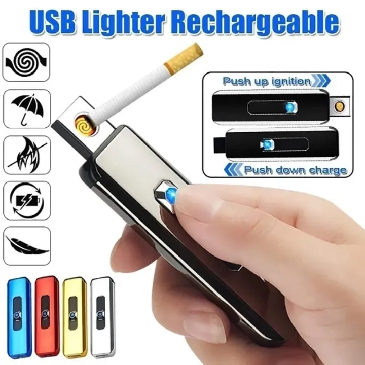 USB%20Electric%20Lighter%20Rechargeable%20Windproof%20Cigarette%20Lighters%20Smoking%20Tools%20Ultra-Thin%20Men's%20Gift%20-%20Image%202