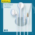 BKWHALE P12 / M13 Wired Earphone In-Ear With Microphone Stereo Headset 3.5MM Universal Earphones For vivo oppo Android Phone. 