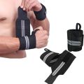 Boost Your Workout With Wrap Support - Pair Of Black Supports For Enhanced Quality And Ease Of Use. 