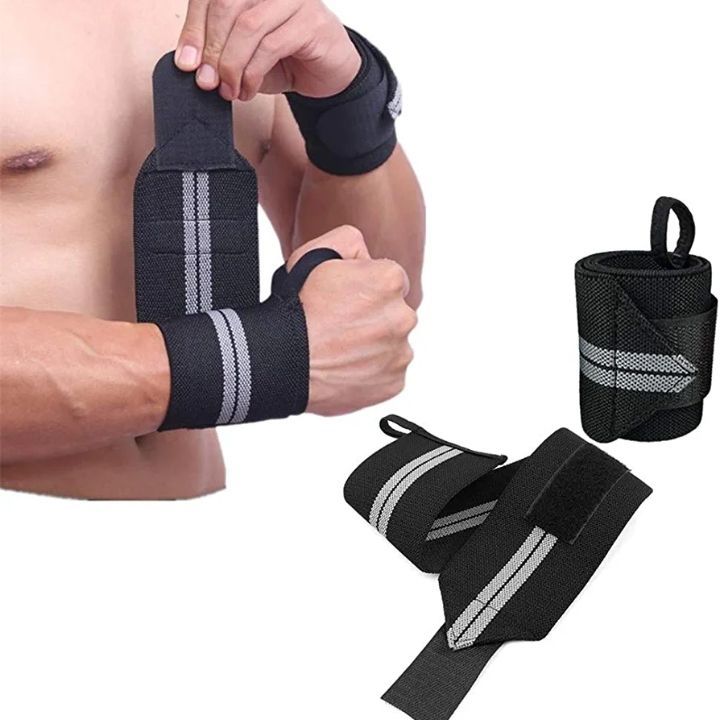 Boost Your Workout With Wrap Support - Pair Of Black Supports For Enhanced Quality And Ease Of Use
