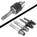 4 Pcs Drill Chuck Connector Square Hex Round Shank Adapter Rod Conversion. 