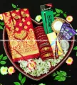 Super Premium Saree Combo Gift Set For Women with Love box l Half Silk Katan Saree Combo Gift Set  For Girl Friend and Wife.. 