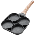 4 Hole Omelet Pan for Burger Eggs Ham PanCake Maker Frying Pans Non Stick No e Breakfast Grill Wok.